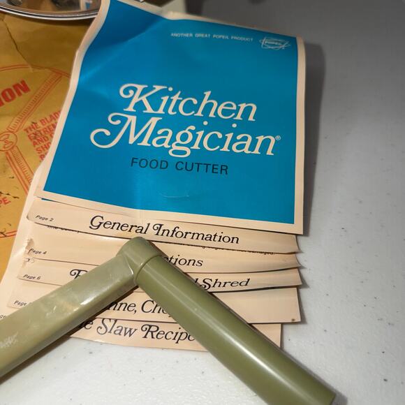 Vintage Popeil's Kitchen Magician Food Cutter Original Box Instructions Made USA - Picture 7 of 7